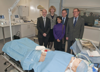 staff and guests in the simulation centre